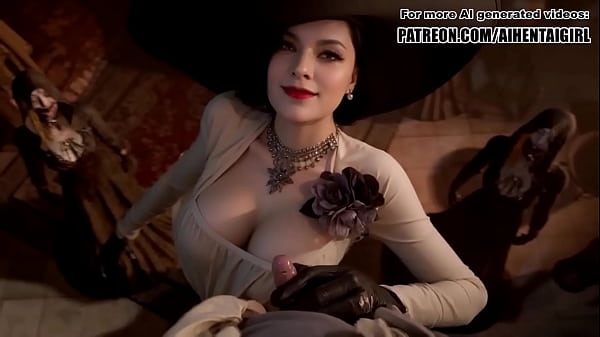 Resident Evil Lady Dimitrescu cosplay Jerking you off | Uncensored Hentai AI genera