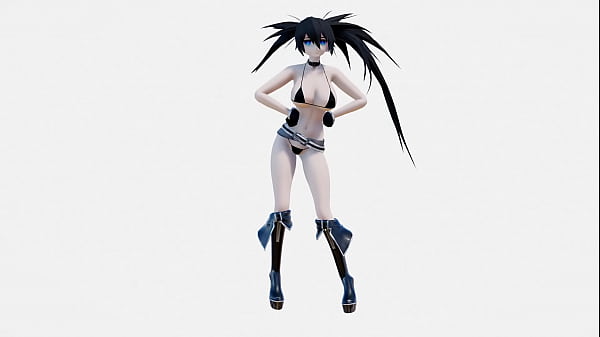 Black Rock Shooter and her sibling do the Helltaker Dance in sexy underwear