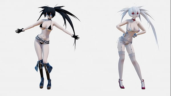  Black Rock Shooter And Her Sibling Do The Helltaker Dance In Sexy Underwear