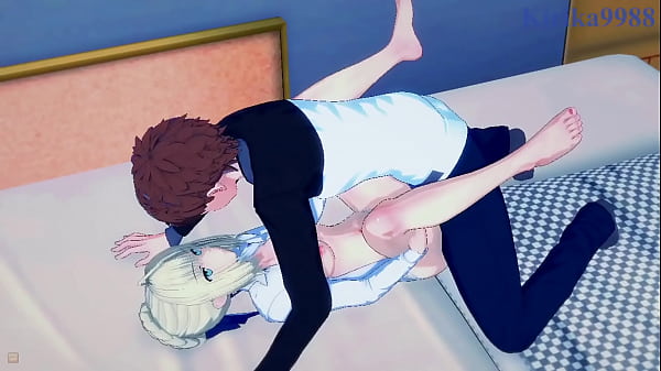 Saber and Rin Tohsaka and Shirou Emiya intense sex. - Fate/stay night Hentai