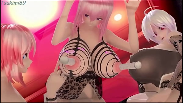 3D HQ FANTASTIC POV 3 chicks Big tits erect nipples fucking Cowgirl Breast expansion wSound added