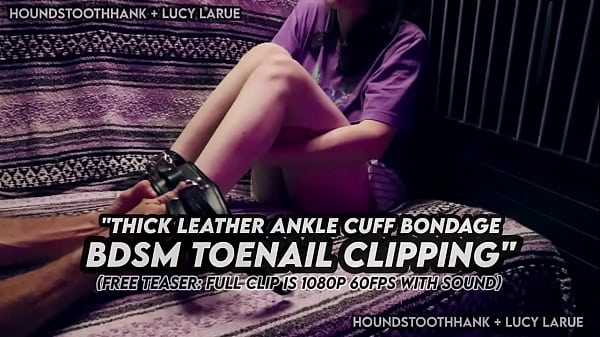 Thick Leather Ankle Cuff Bondage BDSM Toenail Clipping