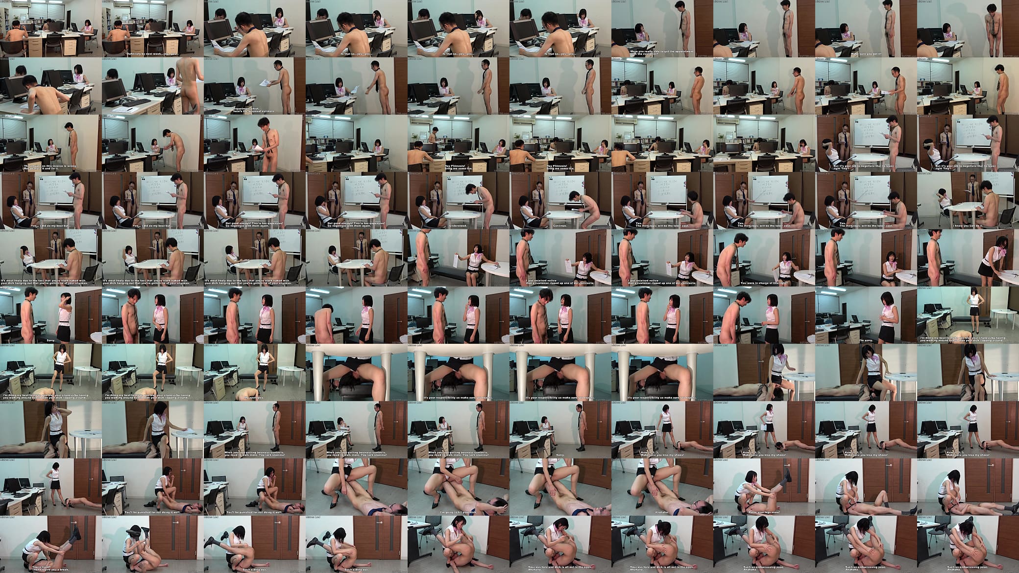 CFNM - A Clothed Woman and Naked Men who are observed Dick 预览图