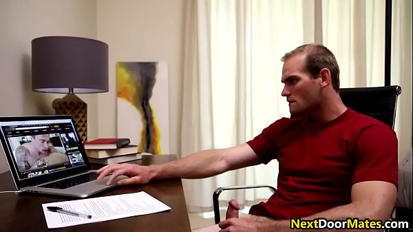 Stepbrother caught masturbating to gay porn