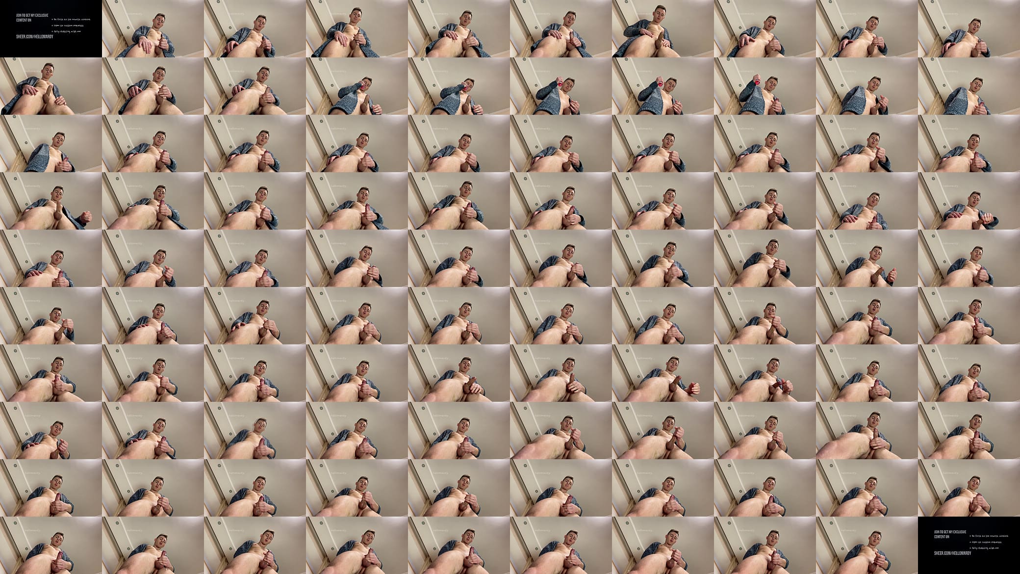 Cute Stud Boy Wanking Cock and Makes a Lot of Cum 预览图