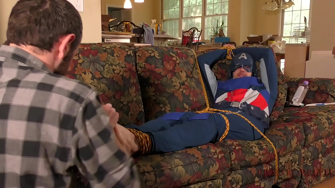 Capitán América Brads Retaliation Part 2
                   oil fetish bound feet rope laughing tied up foot fetish gay tickling super hero brad borrelli duck tape male tickling super villain mr bliss male tickle fetish chest tickling muchos negros