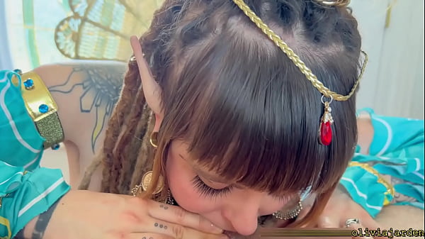 Gerudo Cosplayer Drools and Throats Sloppy Blowjob - Zelda
