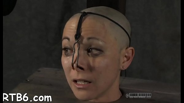 Lovely angel receives facial castigation during bdsm play