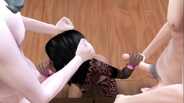 Two Old Men Have Their Way With Sexy Indian Tattooed Model