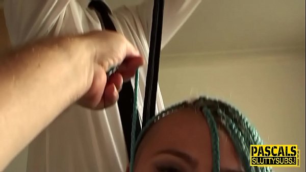 Bound and blindfolded sub