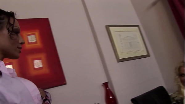 Brooke Jameson and Cindy Behr are lesbians with big tits enjoying a sex toy