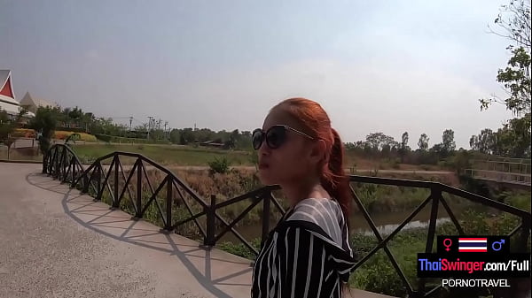 Big ass Thai girlfriend sucks and rides her hung boyfriend after a day out