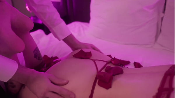 Romantic Valentine's Day sex with a sweet brunette