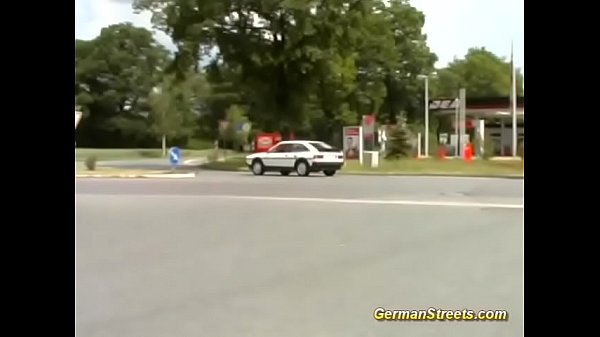 german teen picked up for threesome in public