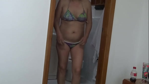 On vacation with stepmother on the beach, full masturbations for lack of cock