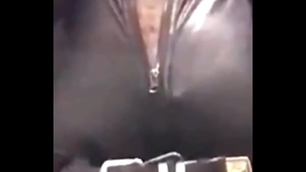 Tight Denim Cutoffs &amp; latex Zip up Singlet Solo Sex