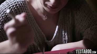 Big boobs kinky teen disobeys strict mature stepdad and fucks BF
