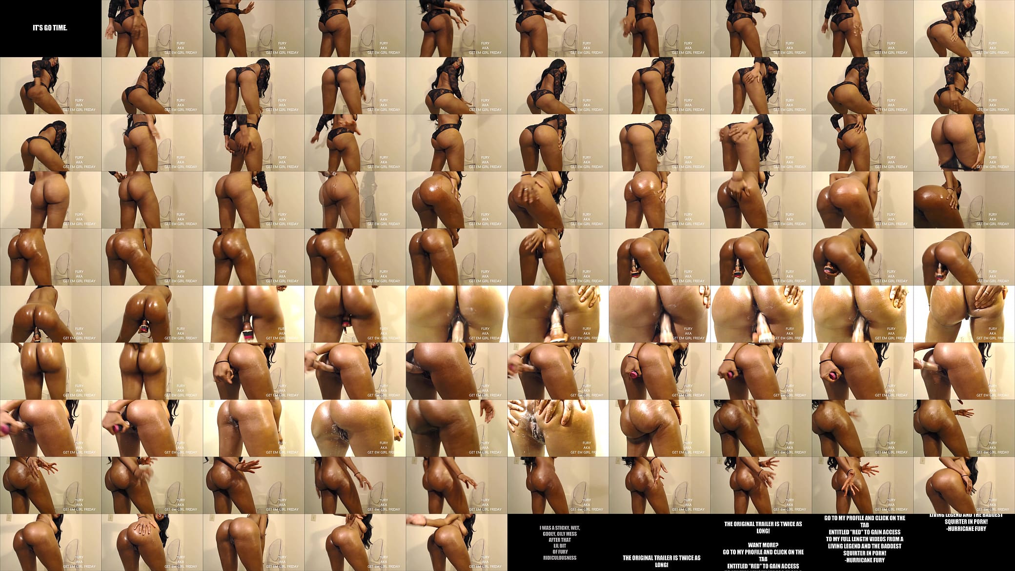 SQUIRTING: OILED PHAT ASS TWERKIN INTO BACK TO BACK CREAMY SQUIRTS 预览图