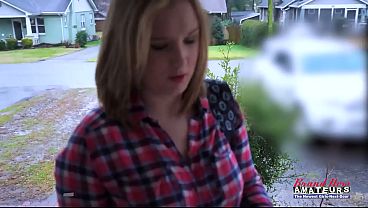 Tiny Blonde Ceed Lottie Peers Gagging BJ Passionate Swallow!