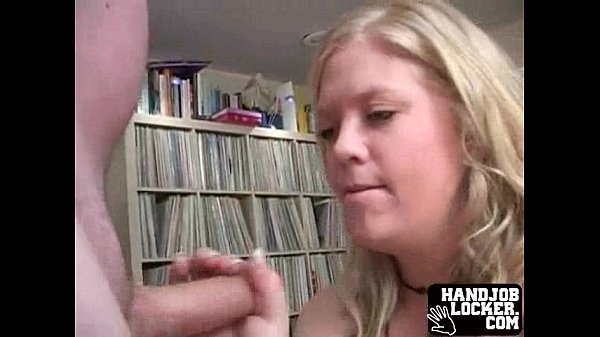 Amateur blonde jerks off and blows guy