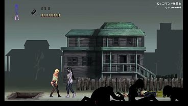 Parasite in city - female zombie masturbation kiss