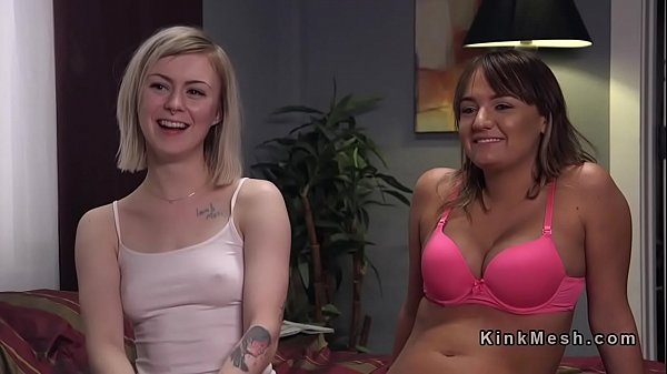 Dude puts two babes in rope bondage and fucks them