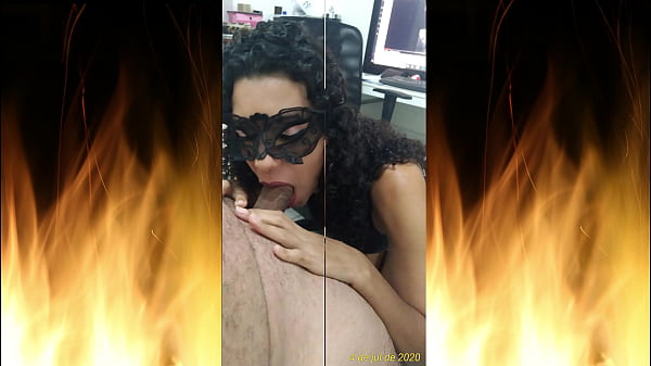 That naughty blowjob while the cuckold was working