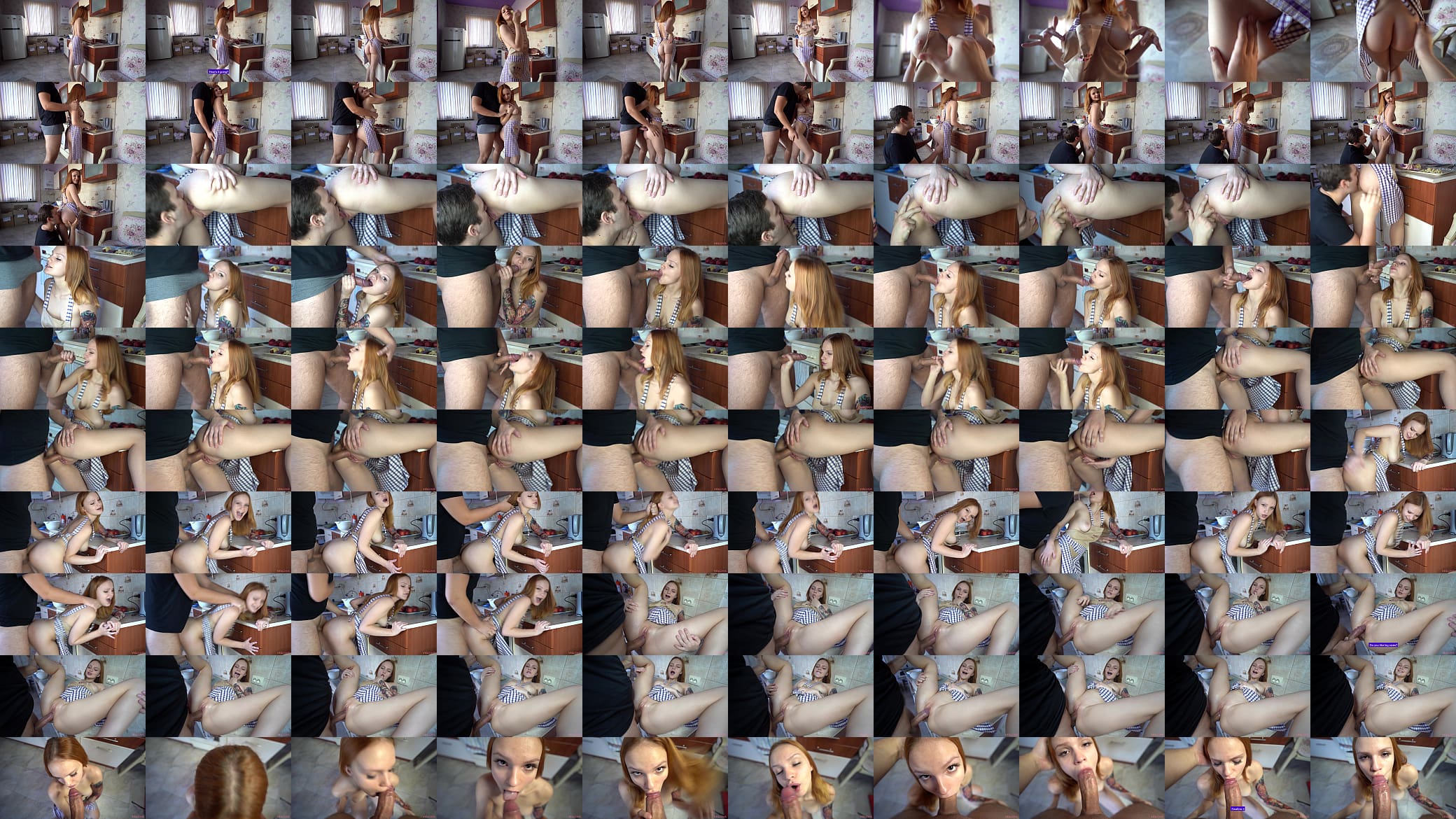 I like to Fuck in the Kitchen, listen to my orgasm honey - Young sexy girl in kitchen without panties 预览图