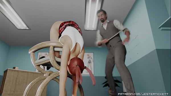 Indi and her master's special room - a caning short animation