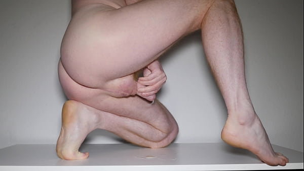 Masturbating naked with cum quickie