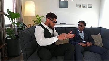Two black men have sex with their roommate and dress her up as a kitten
