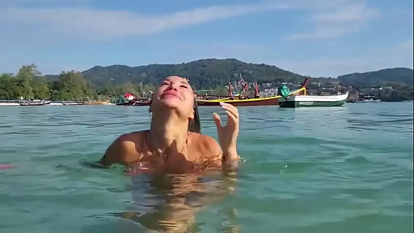 Download Video - Monika Fox In Pink Bikini Swims&comma; Masturbates And Squirts In Sea In Public &lpar;Free&rpar;