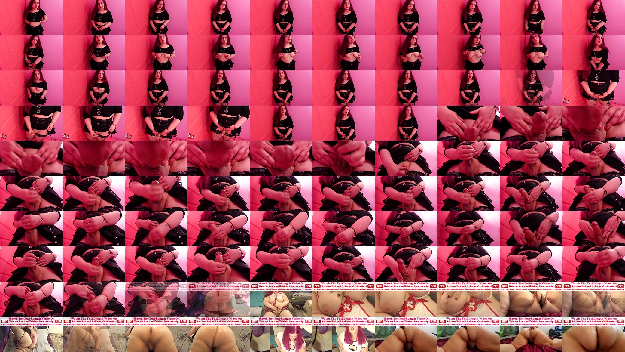 Goth Tranny Shoots Big Load POV 预览图