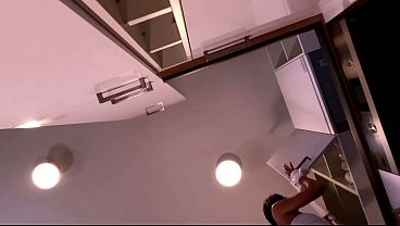 Short pink mini skirt and panties with over knee socks is only the start she takes off underwear to flash her shaved pussy