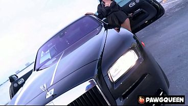 PAWGQueen Ryan Smiles Twerking on a Rolls Royce