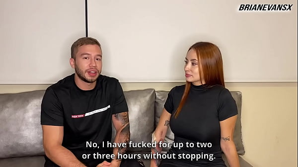 Beautiful redhead white girl gives me a hot interview