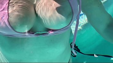 Artemisia Love sexy at the pool big boobs underwater for you sexy af