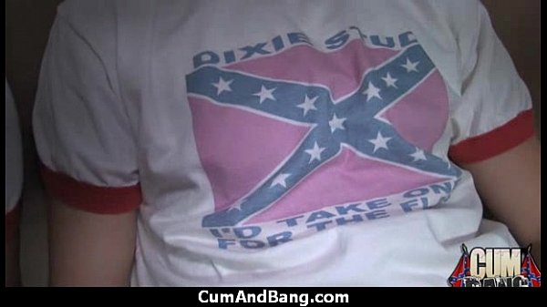Sexy ebony snatched and group fucked by white dudes 12