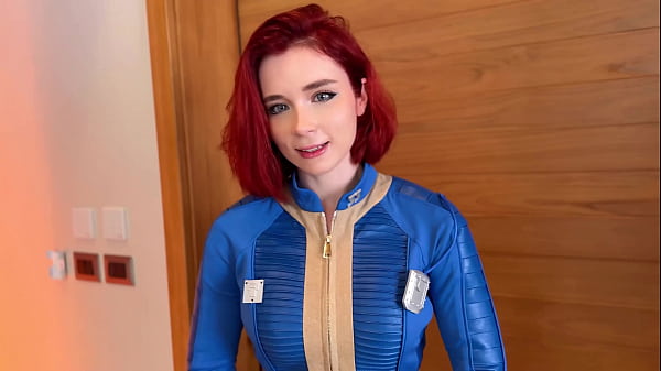 Fallout Cosplay - Redhead Beauty Rough Fucks with Stranger and Receives Two Cumshots on the Face and Ass