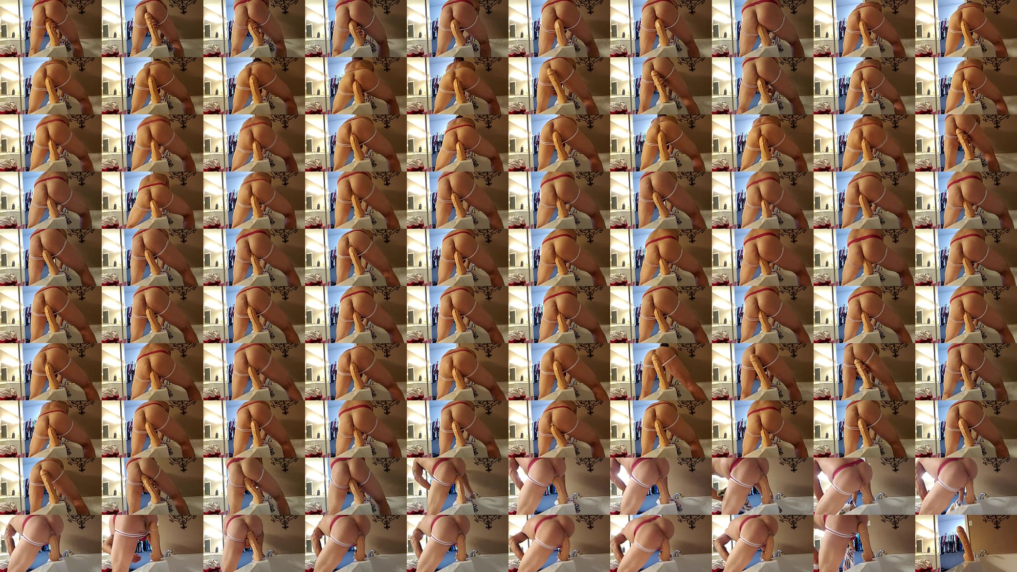 Solo male , fucking big dildo. Hung vac u loc dildo 预览图