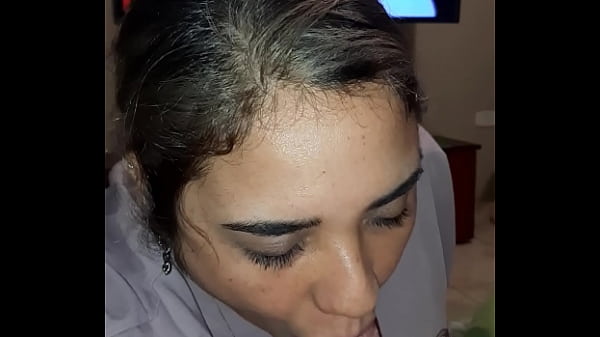 I suck him while he watches my gaping anal video