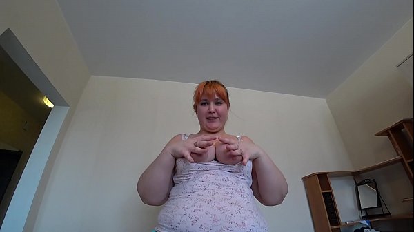 Lesbian with strapon fucks redhead bbw with a big booty in anal. POV.