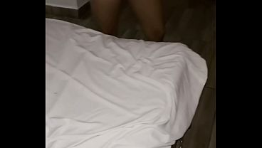 My neighbor fucked me! The well-endowed neighbor fucks the slutty married woman while the cuckolded husband films everything and jerks off.
