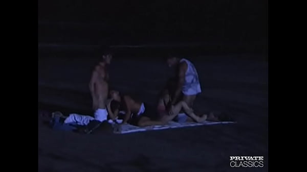 Zana Sun and Vanessa Chase, Night Orgy at the Beach