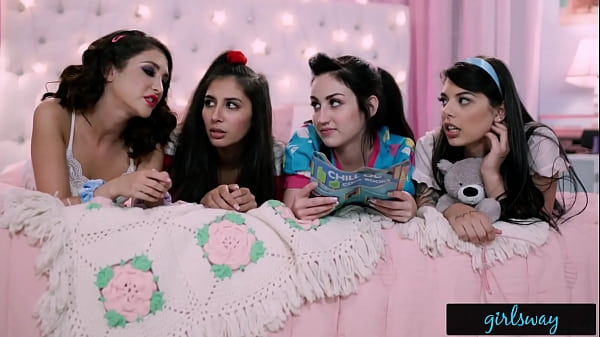 GIRLSWAY Retro Sleepover With Gina Valentina And Gianna Dior