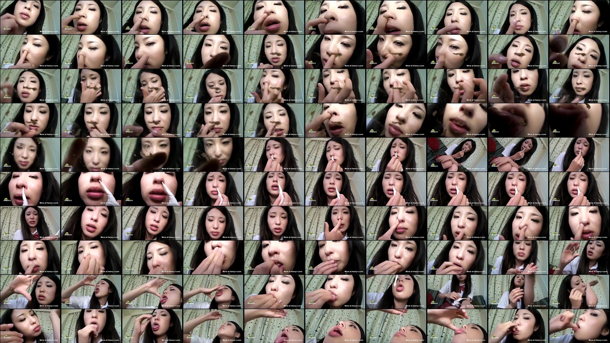 Japanese girl snot fetish mucus play 预览图