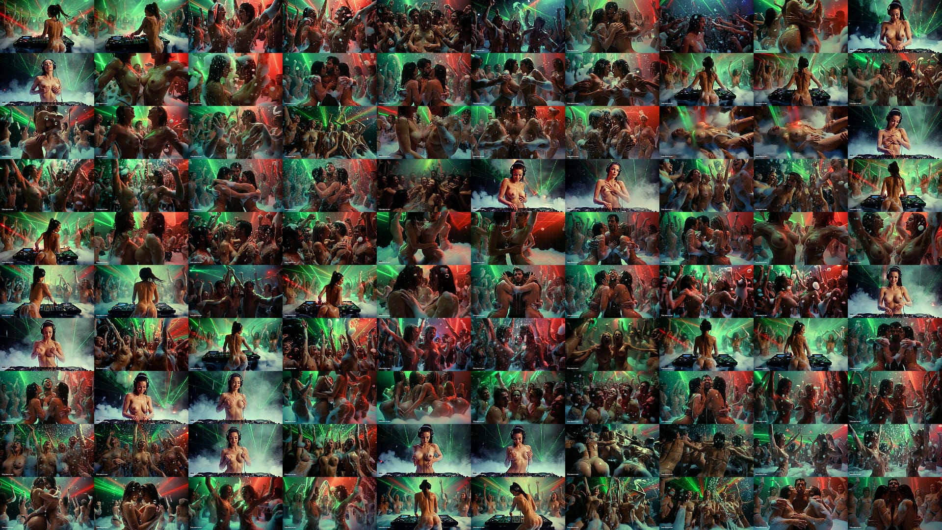 [AI-generated] Foam Party Rave - Busty Models Twerking, Big Tits Bouncing, Ass Shaking, Foam Slutty Dance, Future Rave Vibes 预览图