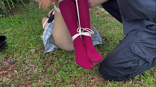 I love caressing outdoor dirty socks on her