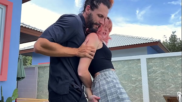 I love caressing outdoor dirty socks on her