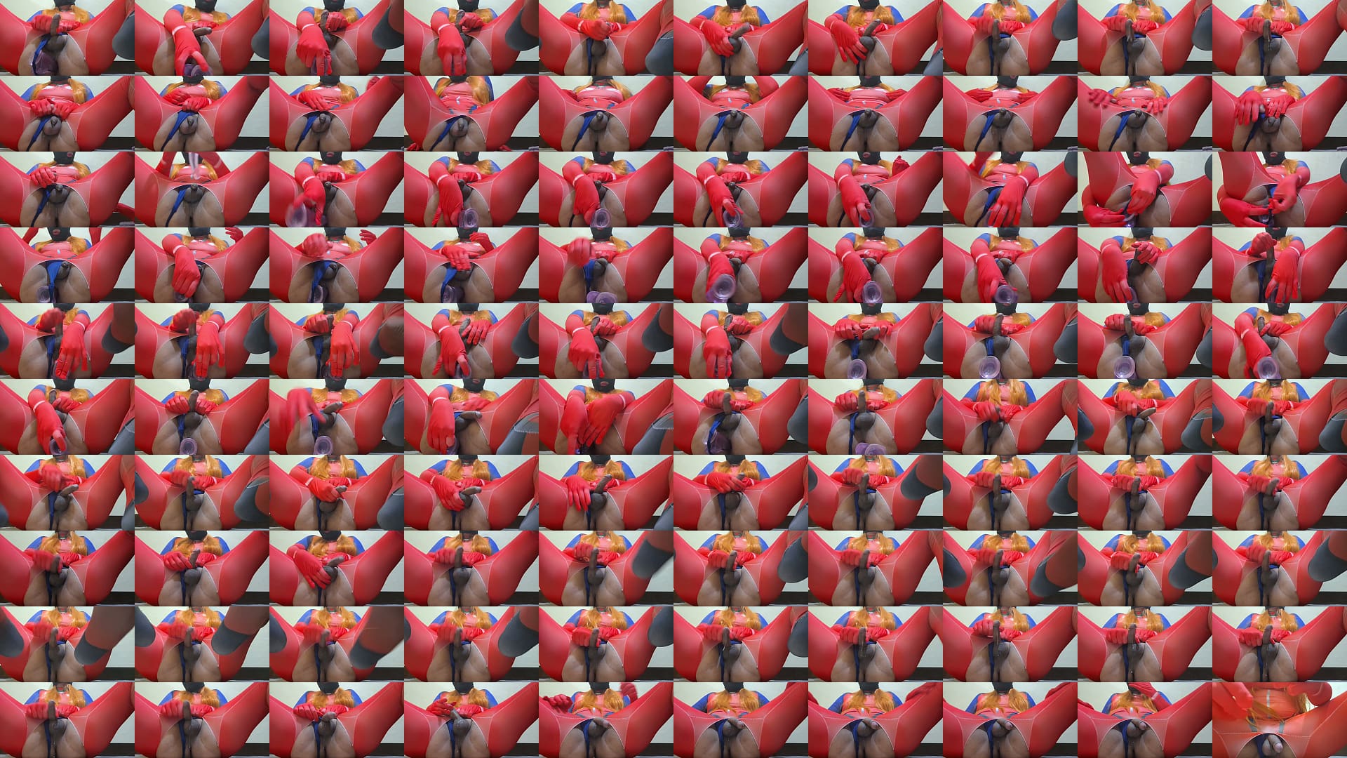 Just a Silly Redhead Sissy Slut Jerking Off her Dick in an Asuka Cosplay and a Dildo inside her Ass 预览图